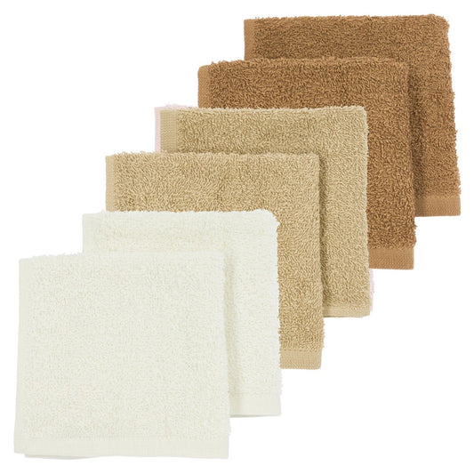 Terry cloth mouth wipes 6-pack (various colors)