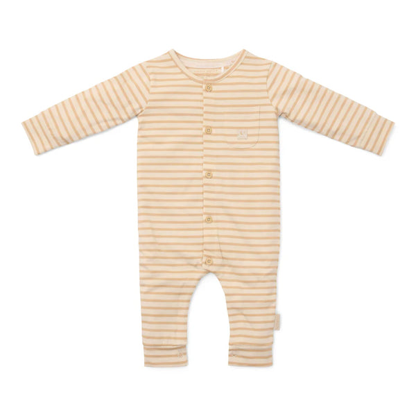 Eendelige Pyjama Natural Stripes - 74/80 (6-12 maanden)