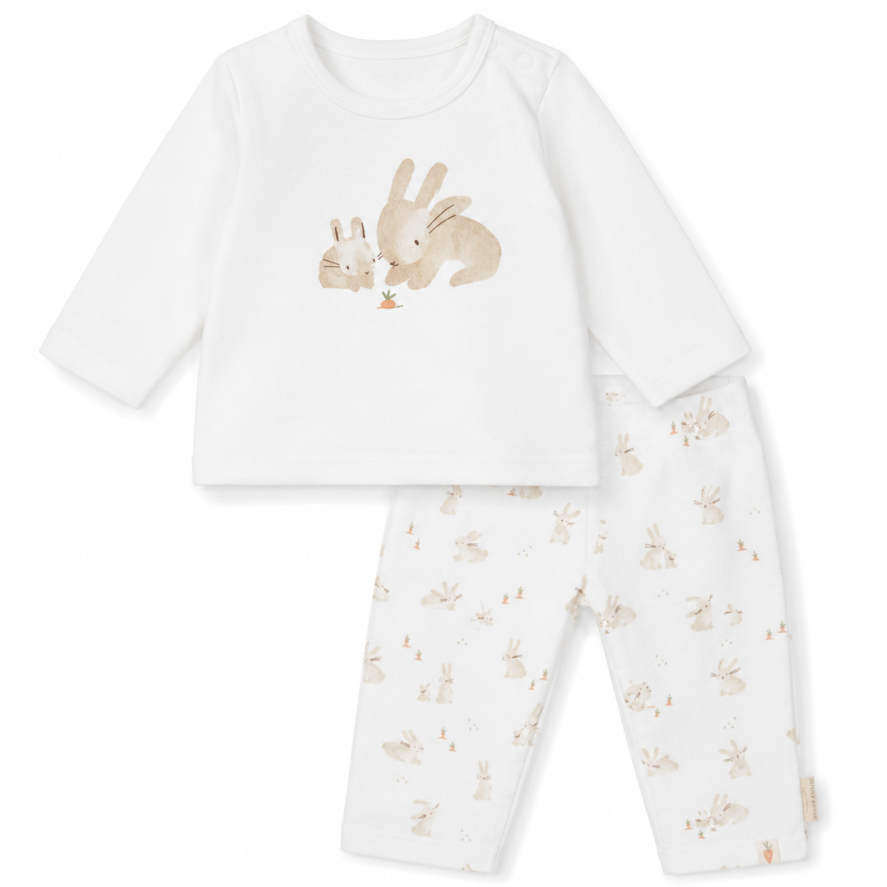 2-pack Bunny setje (lange broek en long sleeve shirt) - Newborn