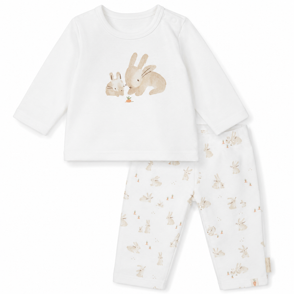 2-pack Bunny setje (lange broek en long sleeve shirt) - Newborn