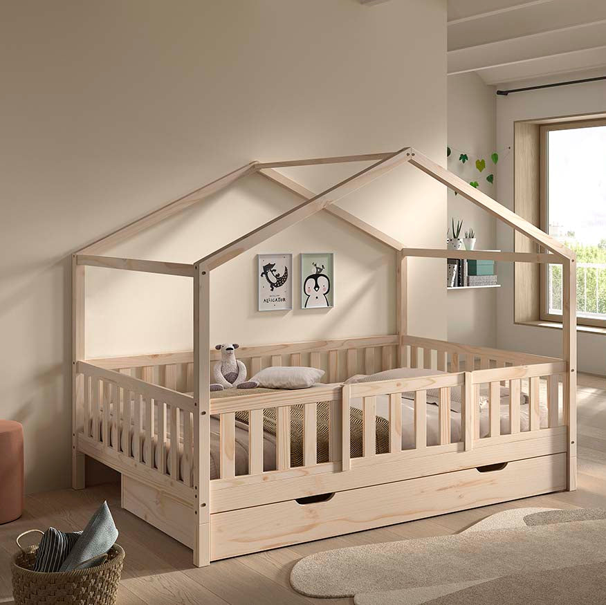 Dallas huisbed (140x200) - Natuur (ombouwbaar)