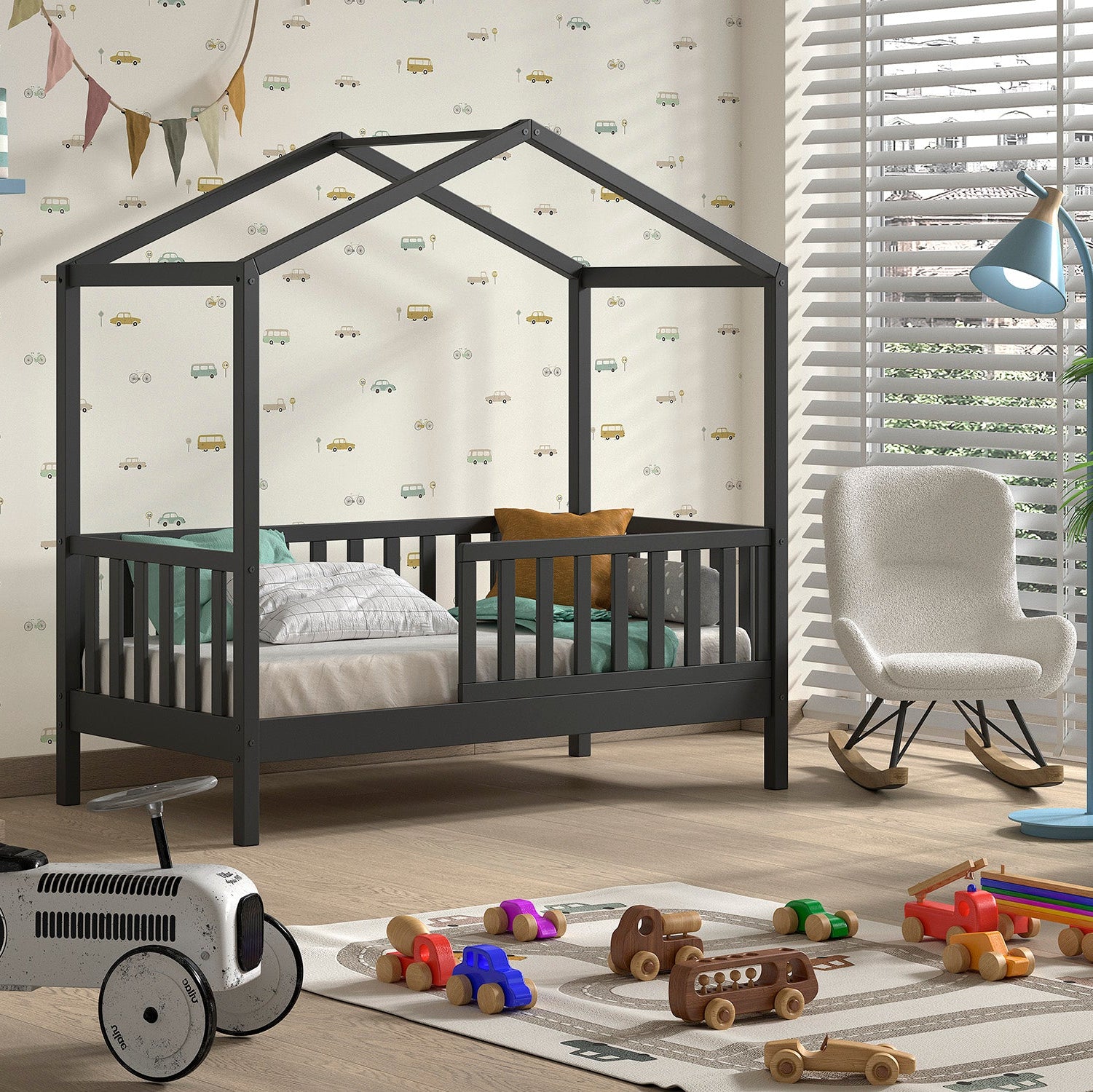 Huisbed Dallas 70x140 cm - Antraciet