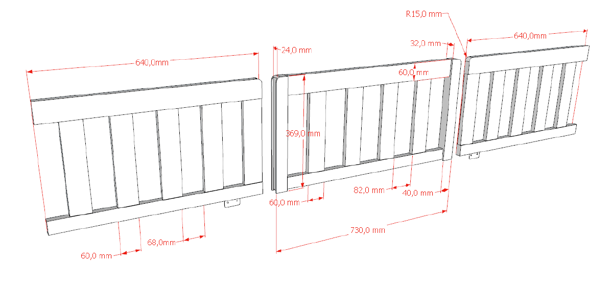 Dallas kajuitbed (140x200) - Natuur (ombouwbaar)