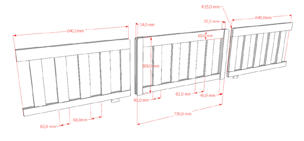Dallas kajuitbed (140x200) - Natuur (ombouwbaar)