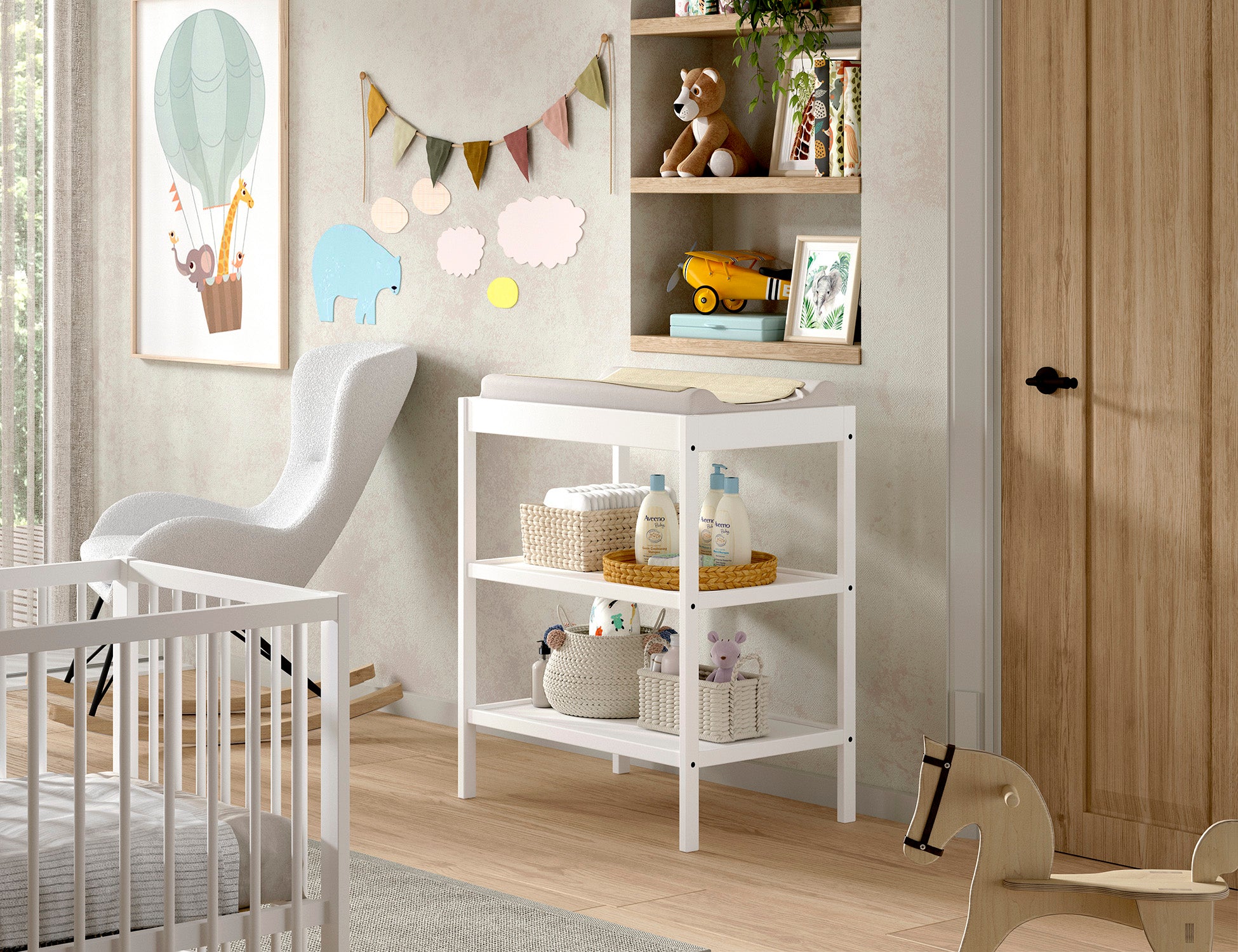 Bopita 2-part Baby room Indy (bed incl mattress and changing table)