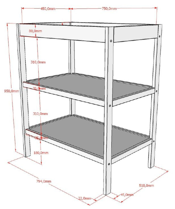 Commode Dino - Walnoot