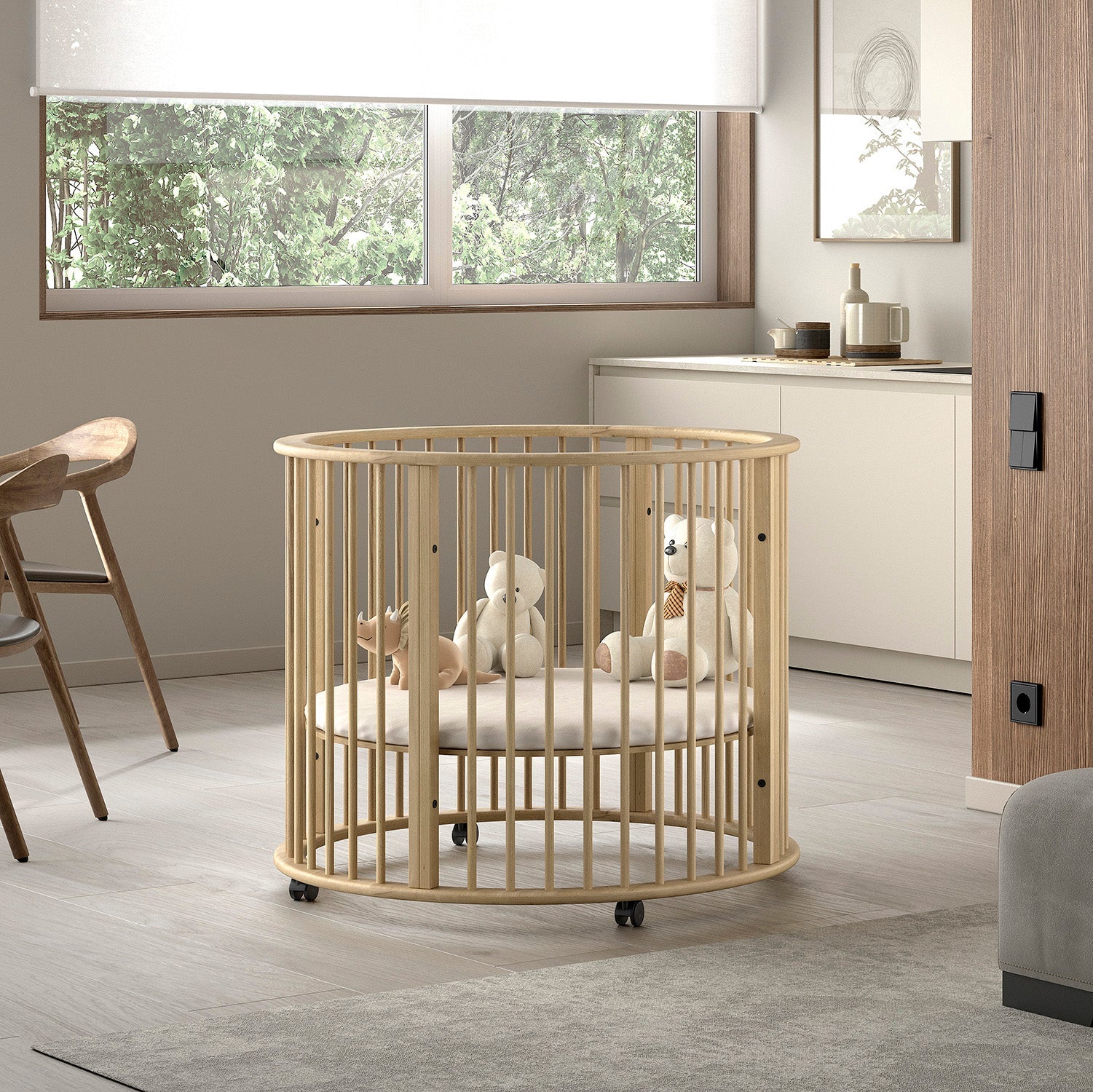 Dino Ronde Box - Naturel