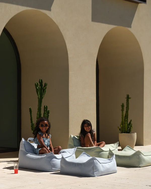 Outdoor Square Ottoman - Azure