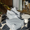 Outdoor Square Ottoman - Azure