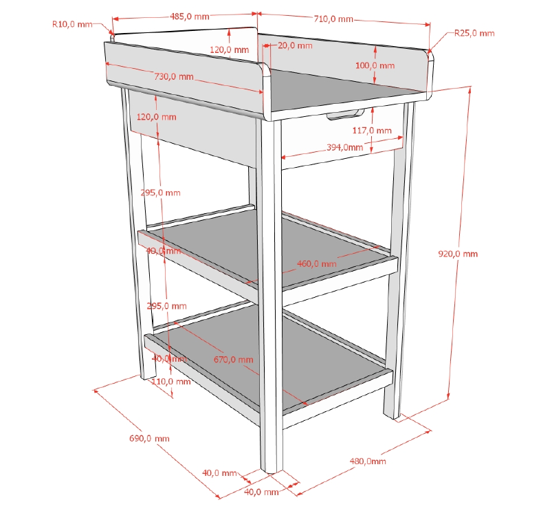 Forrest Commode - Eiken