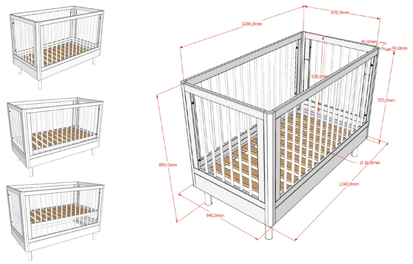Forrest complete babykamer - Eiken
