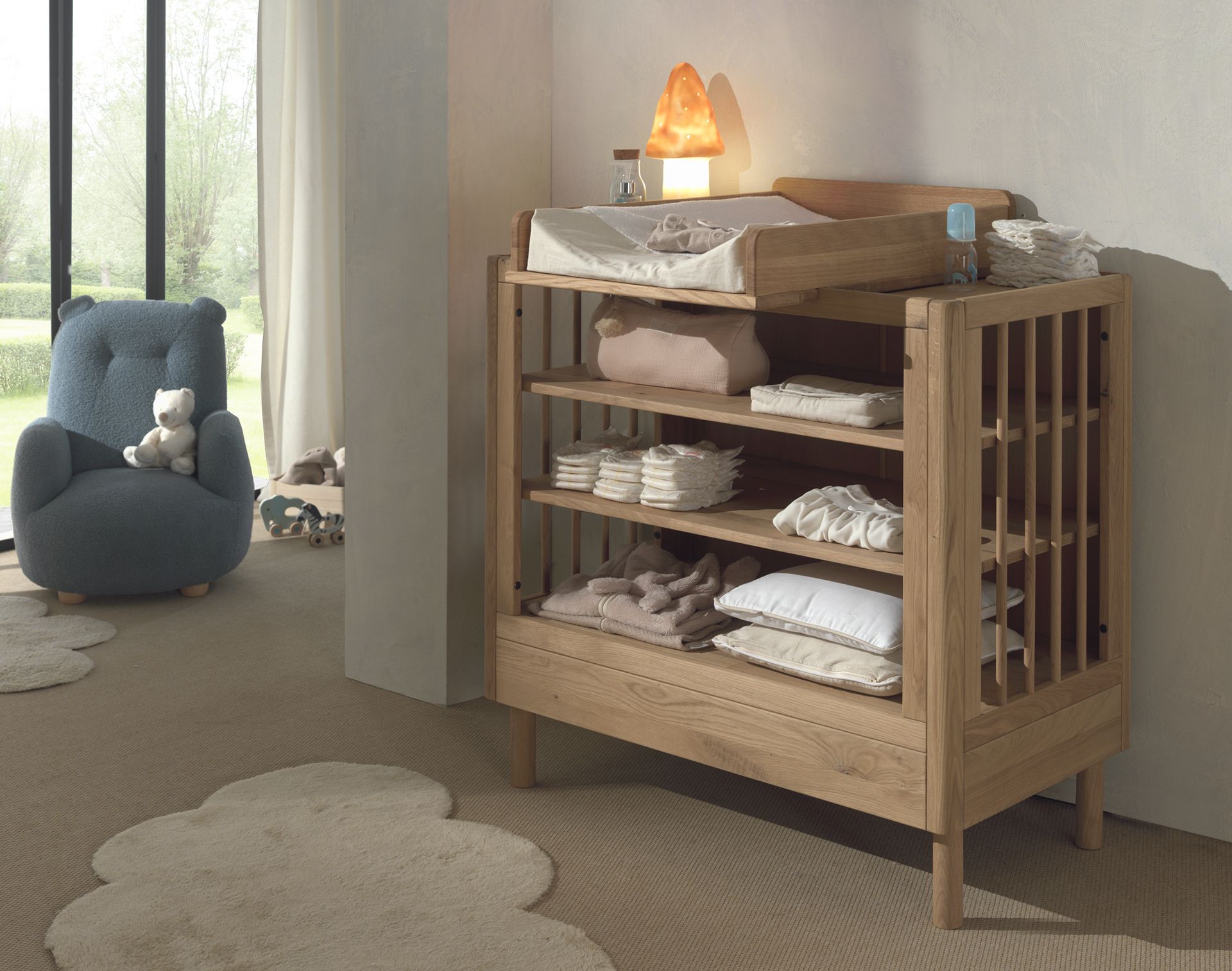 Chest of drawers Forrest open - Oak