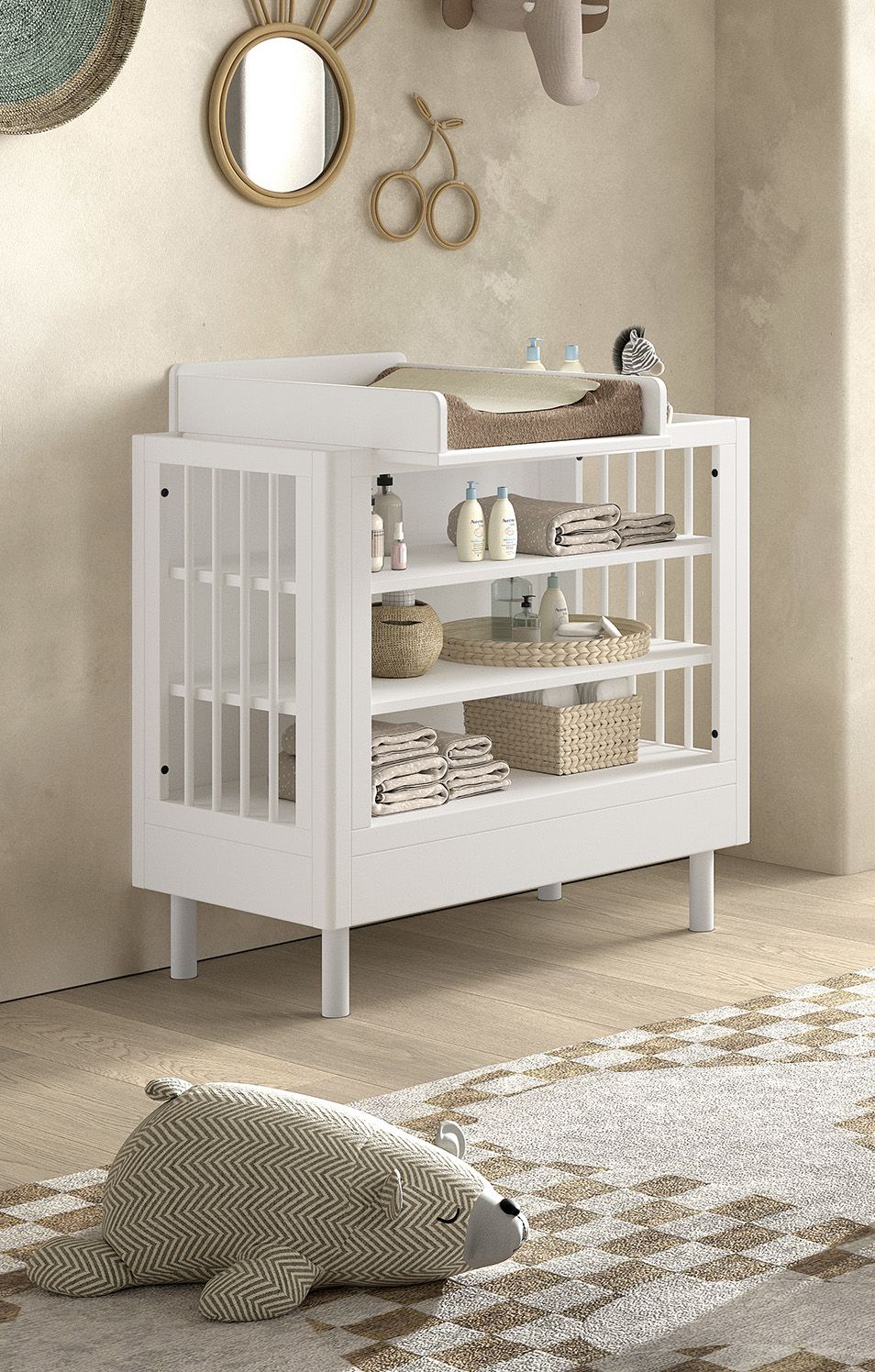 Chest of drawers Forrest open - White