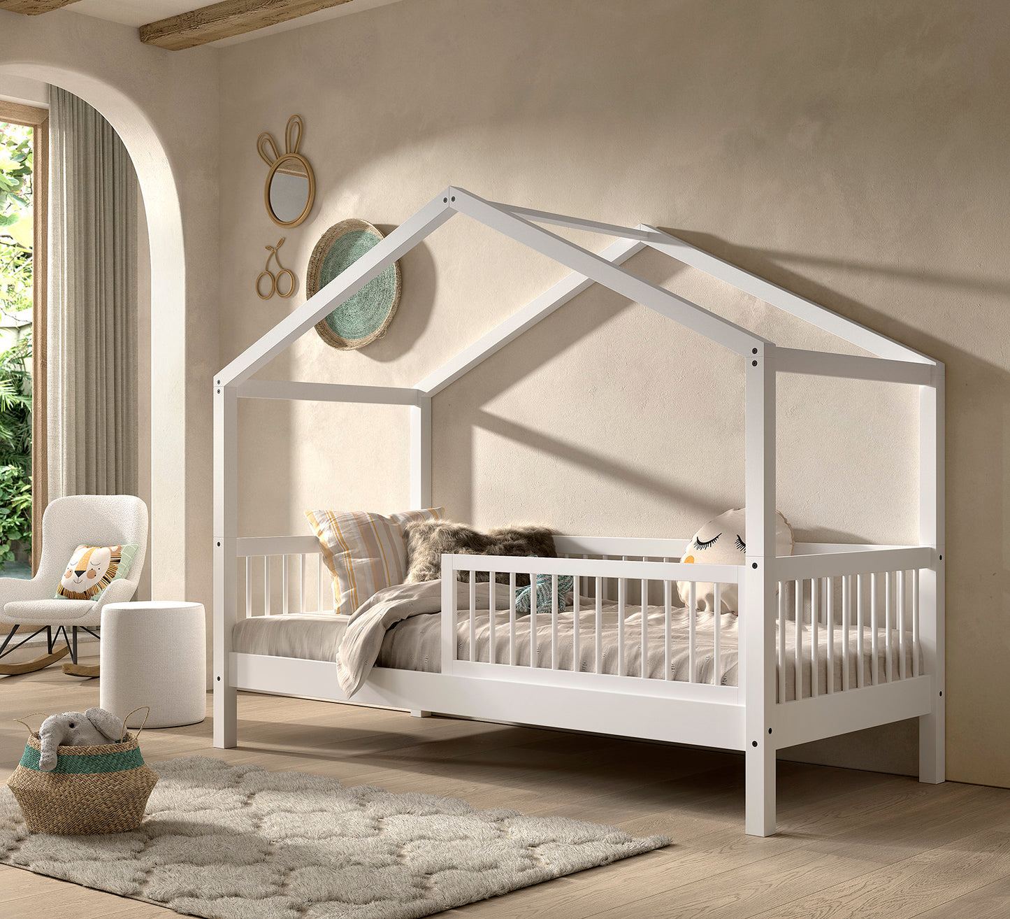 Vipack Forrest House Bed 90x200 - White