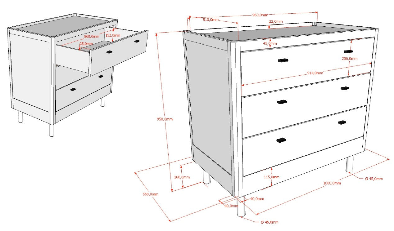 Commode Forrest - Wit