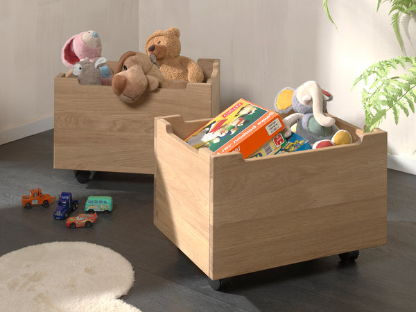 Forrest Halfhoogslaper incl opbergbakken en glijbaan - Eiken