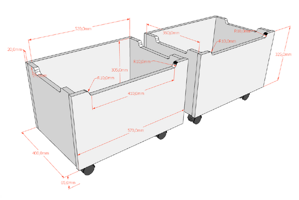 Forrest Halfhoogslaper incl opbergbakken en glijbaan - Eiken