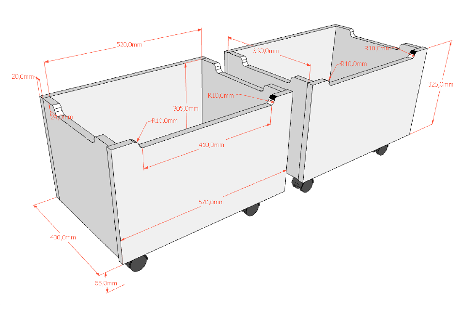 Forrest Halfhoogslaper incl opbergbakken - Beuken Wit
