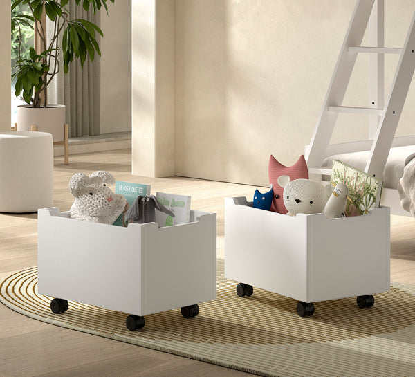 Forrest Halfhoogslaper incl opbergbakken - Beuken Wit