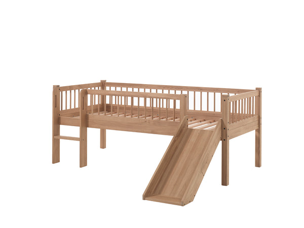 Forrest Halfhoogslaper incl opbergbakken en glijbaan - Eiken