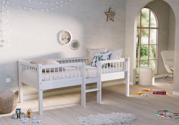 Forrest Halfhoogslaper incl opbergbakken - Beuken Wit