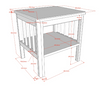 Forrest eiken bed met nachtkastje