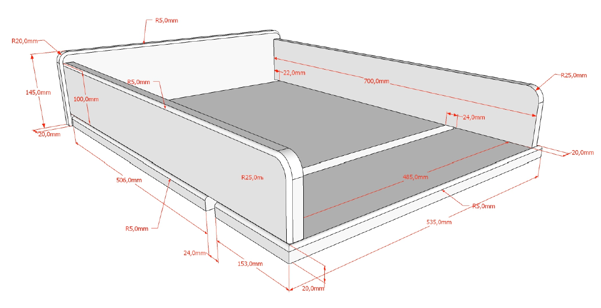Chest of drawers Forrest - Oak