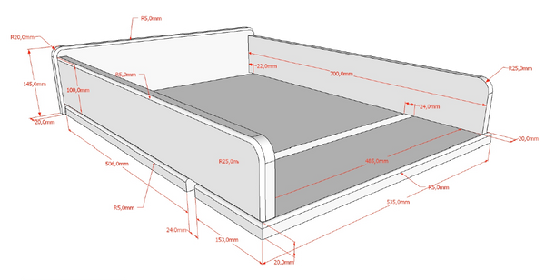 Chest of drawers Forrest - Oak