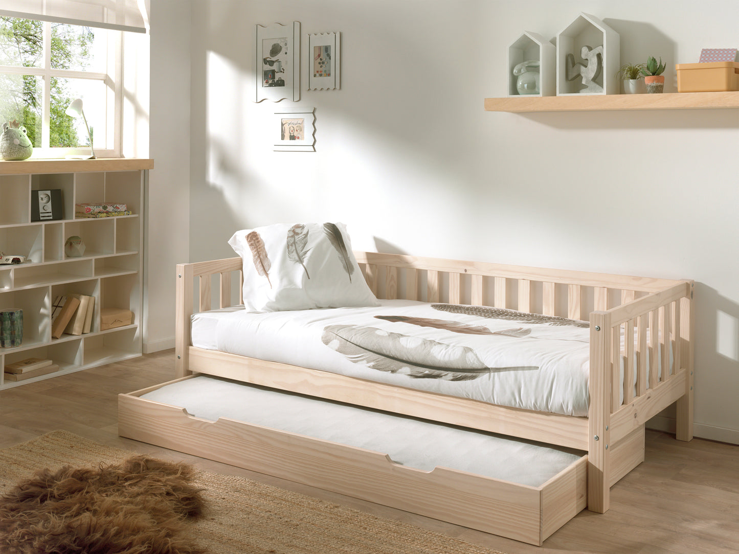 Vipack Fritz Cabin bed with or without storage drawer 90x200 - Natural
