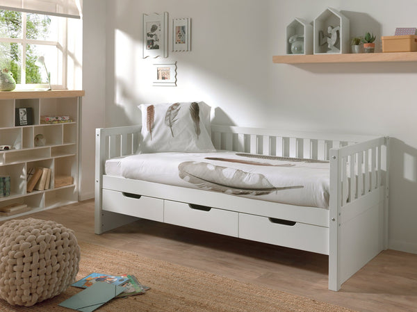 Fritz Cabin bed including storage drawers 90x200 - White