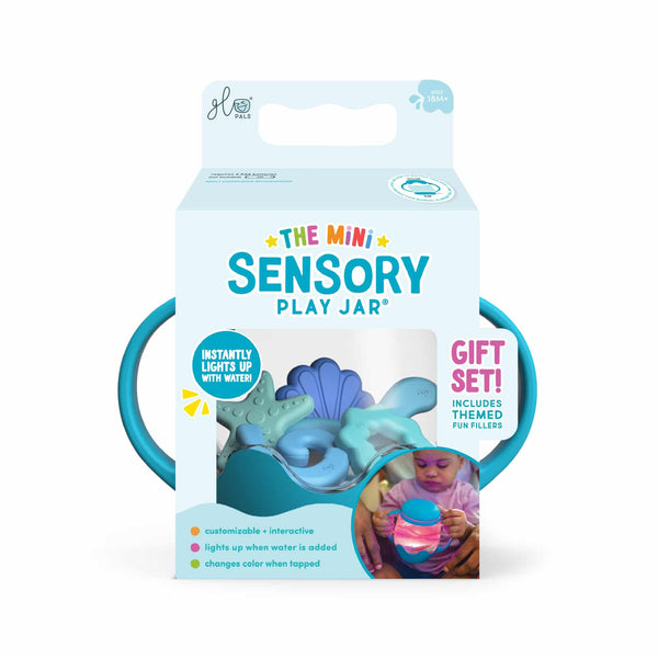 Mini speelbeker - Blauw (incl 5 zachte figuren)