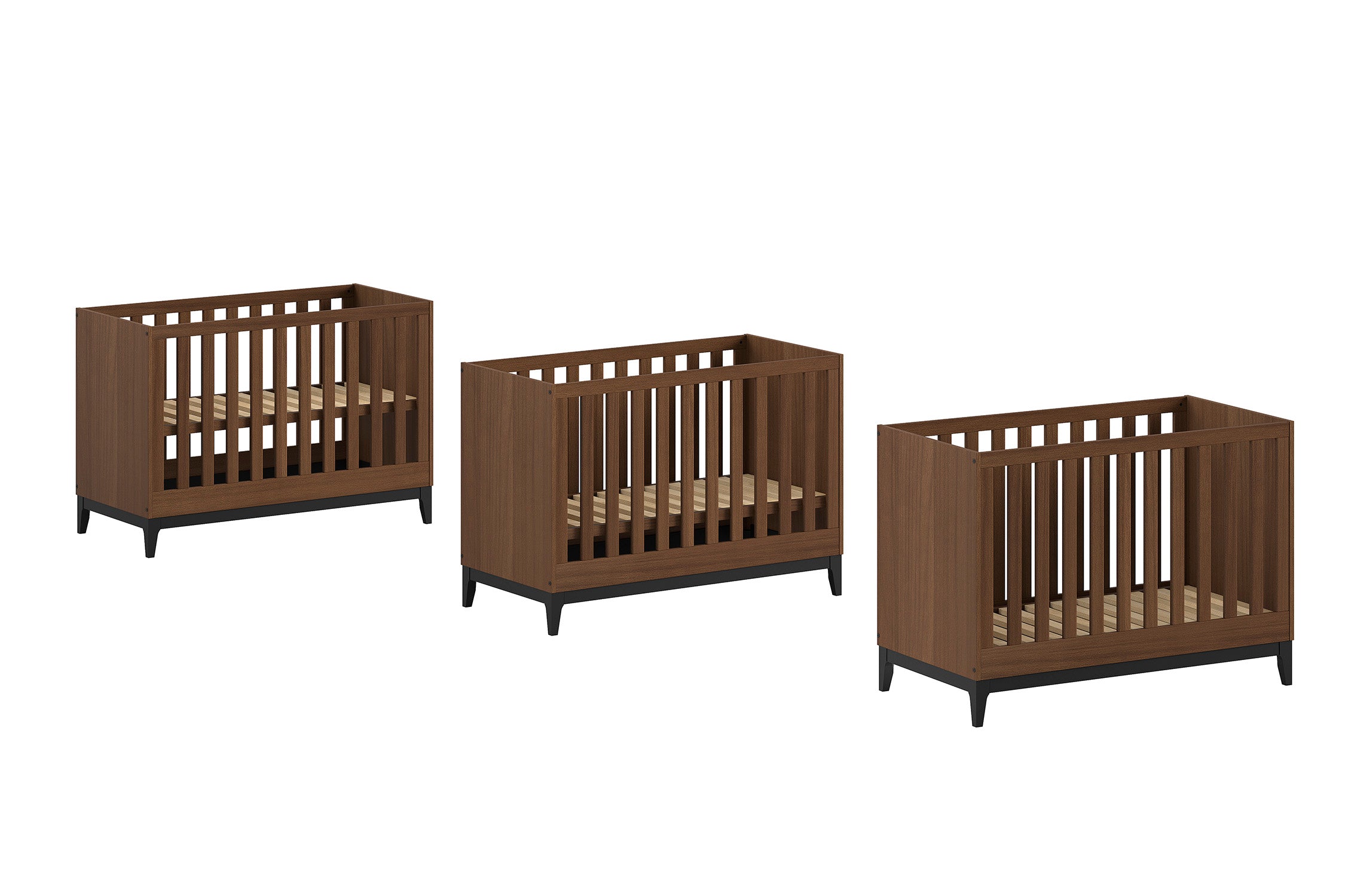 Ilyas bed 60x120 - Walnoot