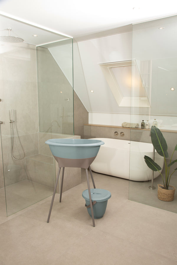 Bad Ice Blue + badstandaard Chalk Brown