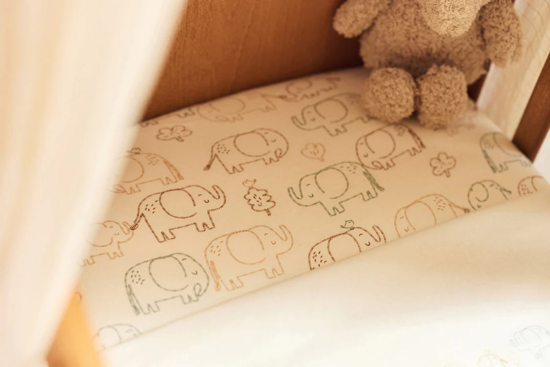 Hoeslaken ledikant (60x120 cm) - Elephant Tales