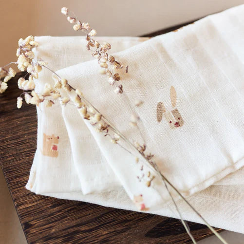 Hydrofiele washandjes 3-pack - Animal Friends