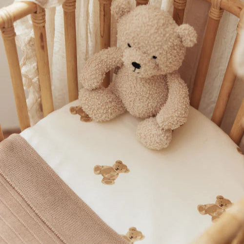 Fitted sheet crib/co-sleeper (40/50 x 80/90 cm) - Teddy Bear