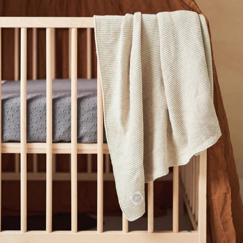 Crib blanket Basic Knit (100x150 cm) - Wild Rose