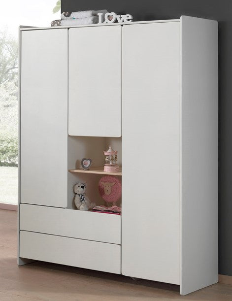 Kiddy 3-deurskast - Wit