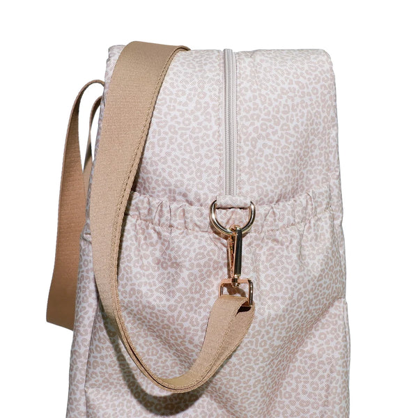 Travel Mom Bag - Latte Leopard