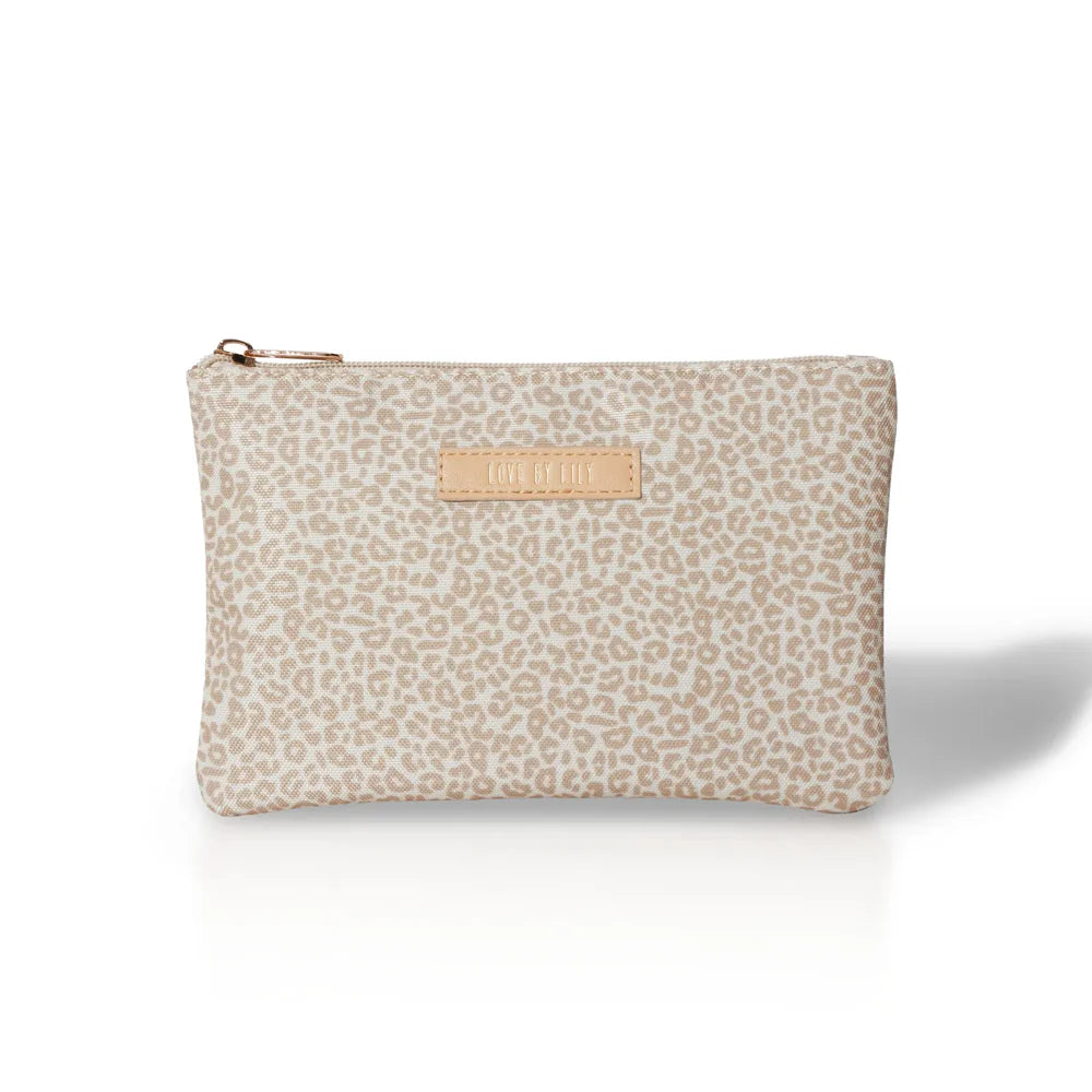 The Lily Pouch – Latte Leopard
