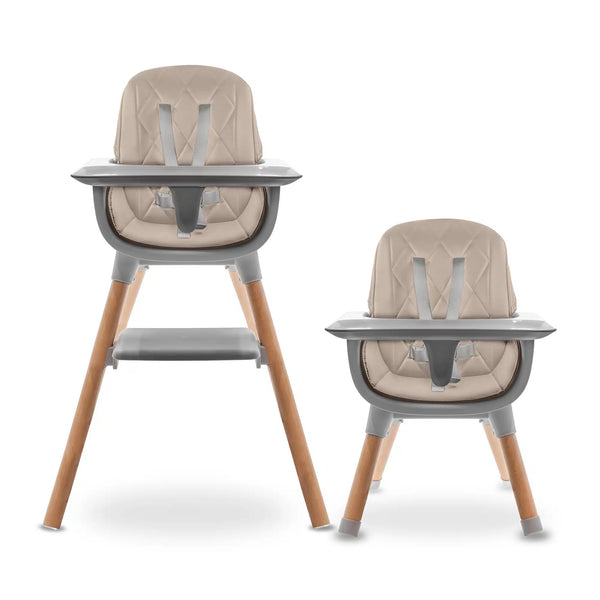 Kinderstoel 2-in-1 - Grijs/Beige