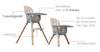 High Chair 2-in-1 - Grey/Beige
