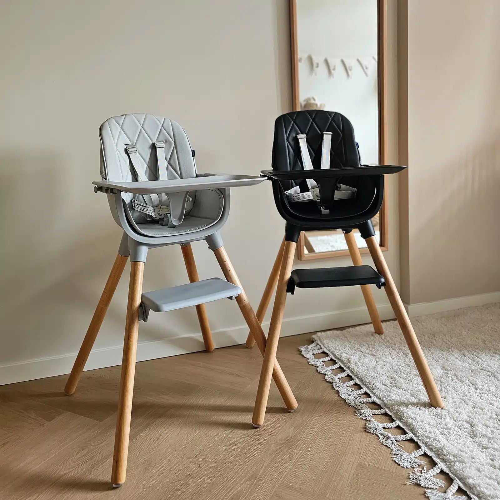 High Chair 2-in-1 - Grey/Beige