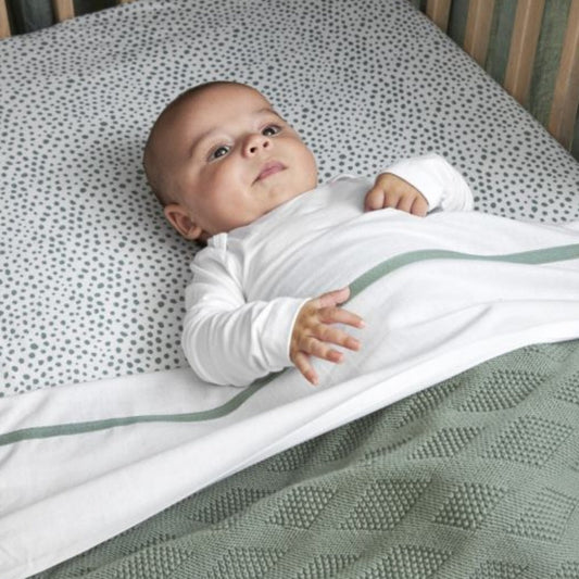 Crib sheet piping for baby bed (100x150 cm) - Forest Green