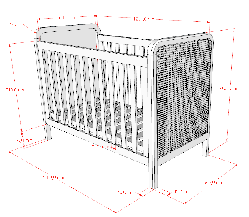Jaxx Dino bed 60x120 - White