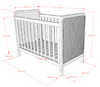 Jaxx Dino bed 60x120 - White