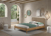 Olive twin bed 160x200 cm - Rattan/Oak