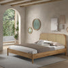 Olive twin bed 160x200 cm - Rattan/Oak