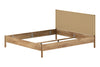 Olive twin bed 160x200 cm - Rattan/Oak