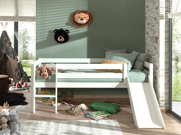 Pino mid-height sleeper with slide 90x200